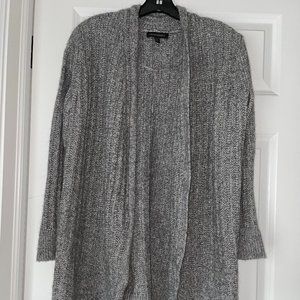 Banana Republic grey gray cardigan sweater open front size L EUC